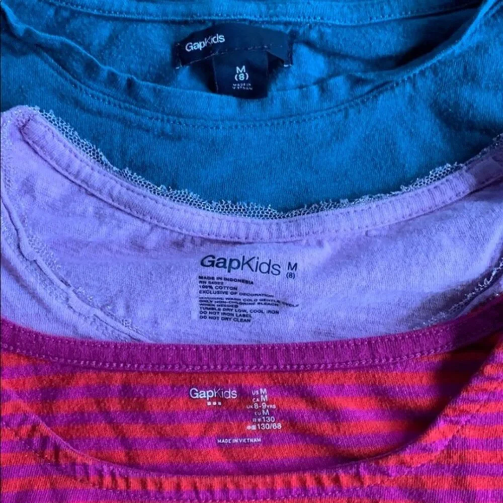 Lot of 3 GAP Long-sleeve Shirts, Size M 8